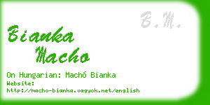 bianka macho business card